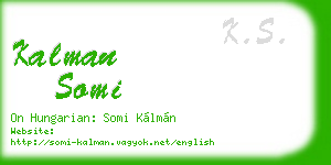 kalman somi business card